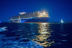 Logistics BusinessThe CMA CGM BENJAMIN FRANKLIN,  1st 18,000-TEU capacity container ship to call a U.S. port,  has successfully arrived at the Port of Los Angeles