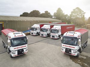 Logistics BusinessFollowing an expansion in its business, Lincolnshire-based J L Priestley Bulk Services (JLP), has selected five new Renault Trucks as the latest additions to its fleet. Three 44-tonne Range T460 6×2 tractor units and two 32-tonne Range C430 8x4s with high roof sleeper cabs join the 10-strong line-up and are being used for the companys paper and compost recycling services across Derbyshire and Yorkshire.
<br></noscript><br>
Supplied by Renault Trucks approved dealer, Thompson Commercials (Boston), the new trucks are on a 4-year full R&M contract. The Range Cs were specially adapted to meet JLPs requirements, fitted with an Aliweld fixed high-side monocoque tipping body with hydraulic-operated tailboard, purpose-designed to match JLPs recycling operations.  
<br><br>
An impressive cab, together with good driver acceptability, were also key factors in vehicle selection, as JLPs Transport Manager Paul Clark says: <i>We found the Range Cs cab layout to be excellent and with all the strength and protection around it, coupled with the vehicles impressive payload of 19860kgs, its an excellent choice for our operation. Our drivers love them too and the icing on the cake is that we are getting an initial MPG increase of 0.4% and its still very early days.
</i><br><br><br><br>