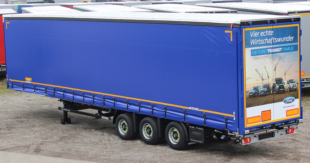 Logistics BusinessKogel trailers with a permissible overall height of four metres in service at Ford