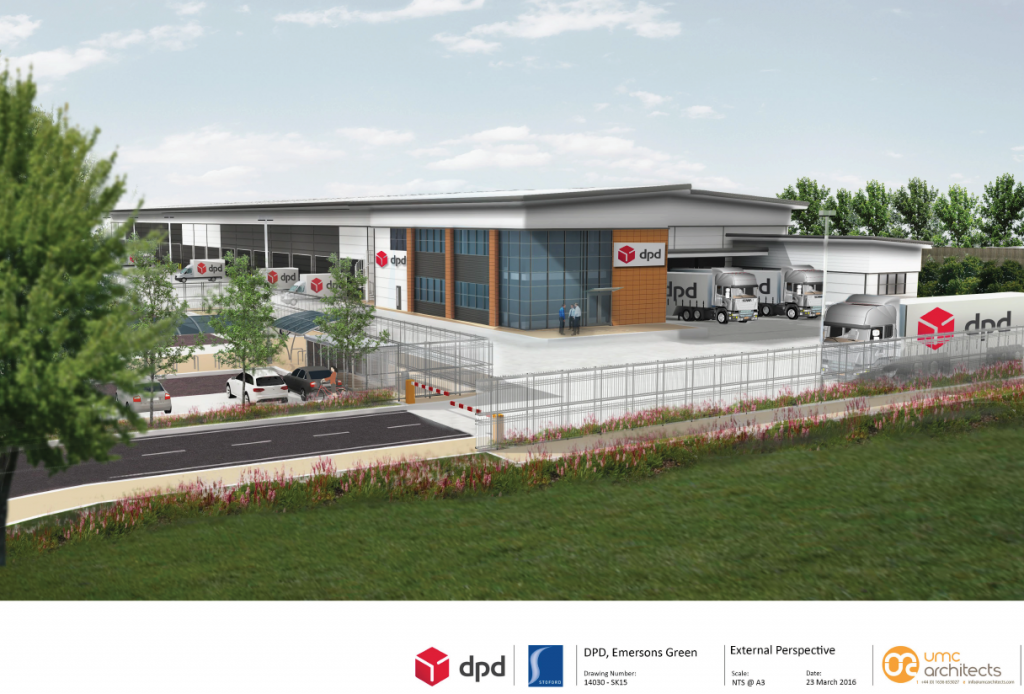 Logistics BusinessPlans have been submitted for a distribution centre in South Gloucestershire (UK) for international parcel delivery company DPD.
<br src=