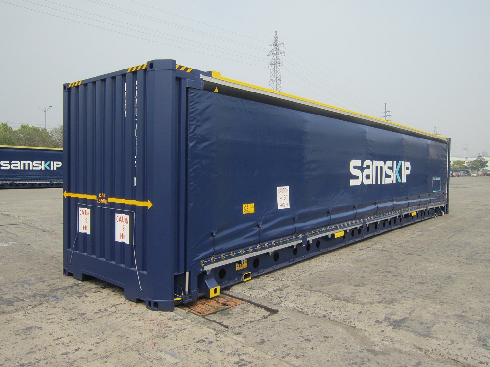 Logistics BusinessSamskip has committed to enhancing multimodal as a transport option by introducing the next generation of 45ft curtain-sided containers, after full trials of new units designed for enhanced endurance.
 <br></noscript><br>
The 45ft curtain-sided container meets transportation needs where ease of side access for loading and discharging of goods is a must. However, its unique advantage – the curtain sidewall – can at times also be its weakness, as it is vulnerable to damage compared to a regular 45ft container.
 <br><br>
Samskip has worked on improving curtain-sider specifications to achieve the twin goals of better reliability and lower repair costs. Over the last two years, two prototype curtain-sided containers, built in China, have been tested extensively across Samskips service network.
 <br><br>
Enhanced features<br>
The new curtain-sided container features improved damage-resistance, establishing further service reliability, through the following design enhancements:
  
<br><ul><li>New top rail  protecting the curtain rail from damages from top and side </li><li>New curtain-runners  top quality and able to resist very low temperatures </li><li>Stronger curtain by integrating reinforced belts </li><li>New type of ratchet (used to tighten and secure the curtain) </li><li>Additional lashing eyes inside and outside the container for better load securing </li></ul>
To date, 150 curtain-sided containers have been built. Samskip intends to phase out and replace older curtain-sided containers during the second half of 2016.