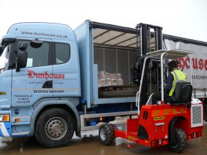 Logistics BusinessTruck Mounted Forklift Loads Better For UK Quarry
