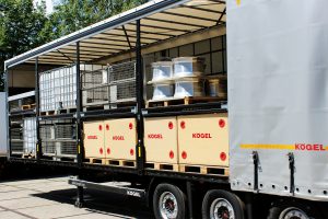 Logistics BusinessDouble pallet bays on curtain-sider semi-trailers