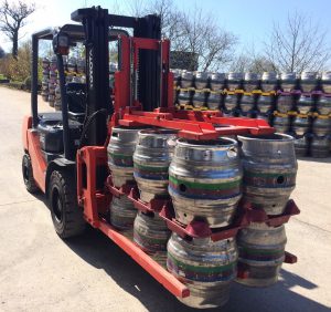 Logistics BusinessCustomised Keg Clamp Attachment Improves Brewery Productivity