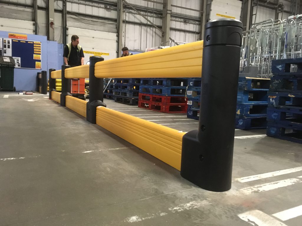 Logistics BusinessGuard Rail Protects Walkways From Unseen Truck Forks