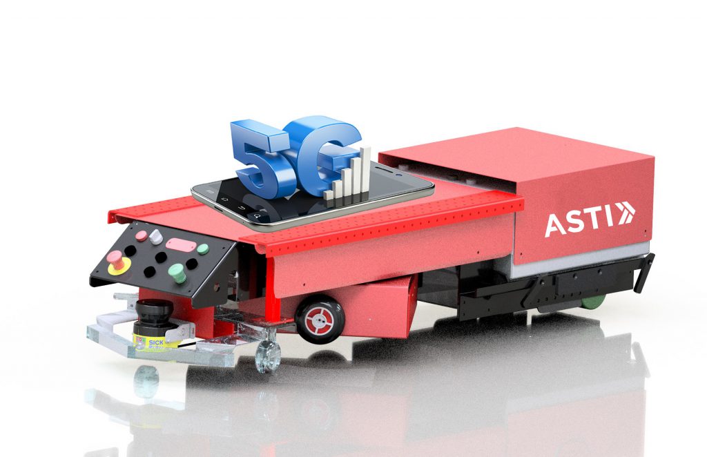 Logistics Business5G Technology Applied to ASTI Mobile Robotics’ AGVs