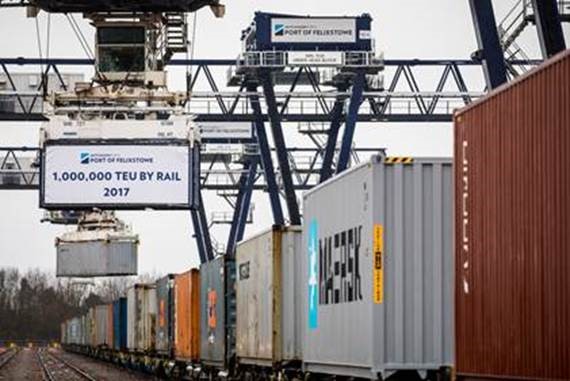 Logistics BusinessPort of Felixstowe Handles 1 Million TEU by Rail