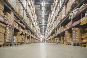 inside a warehouse