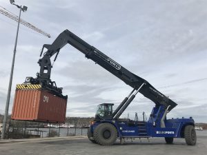 Logistics BusinessFour Konecranes Barge Handlers for Ports de Lille