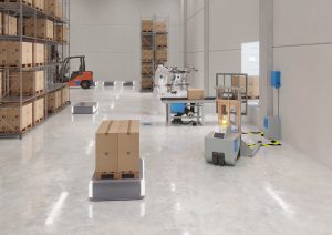 Logistics BusinessIn-process Forklift Charging