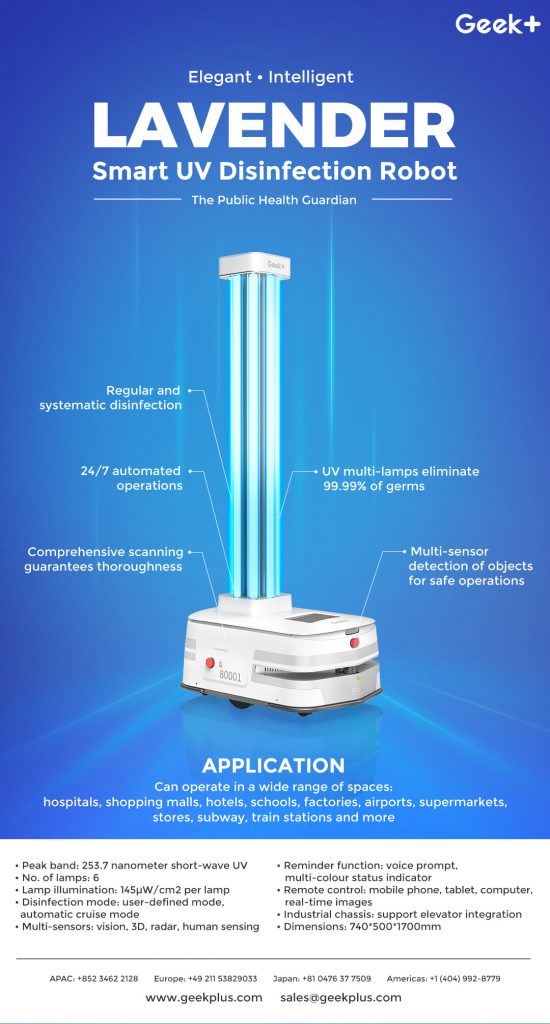 Logistics BusinessGeek+ Launches Unmanned Disinfection Robots for Warehouse Use