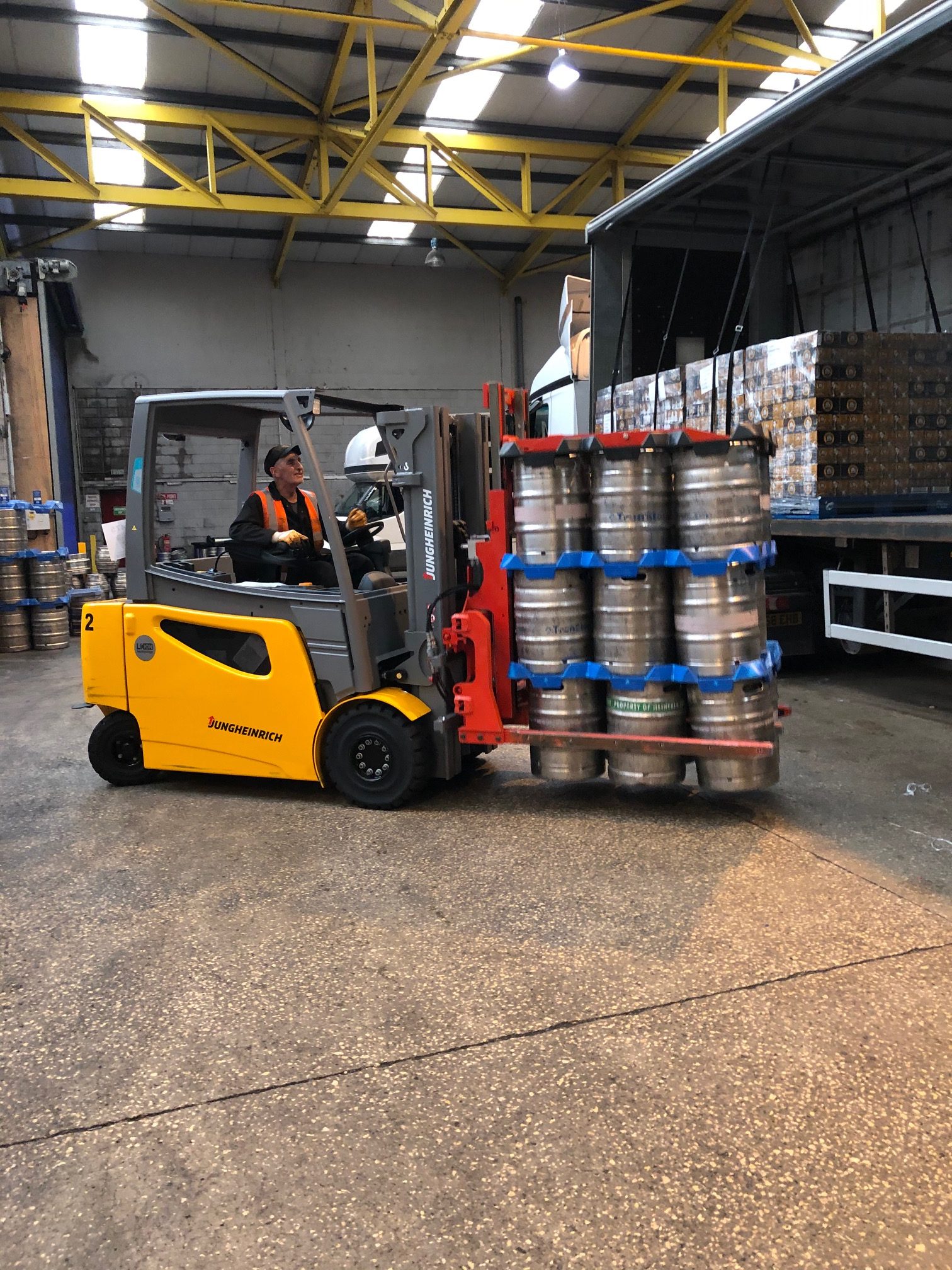 Keg Clamp Attachments for UK Brewer Forklift Fleet