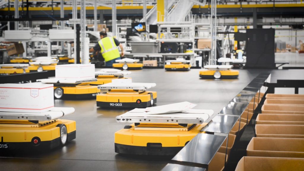 Logistics BusinessMini Mobile Robots bring Sorting Solution