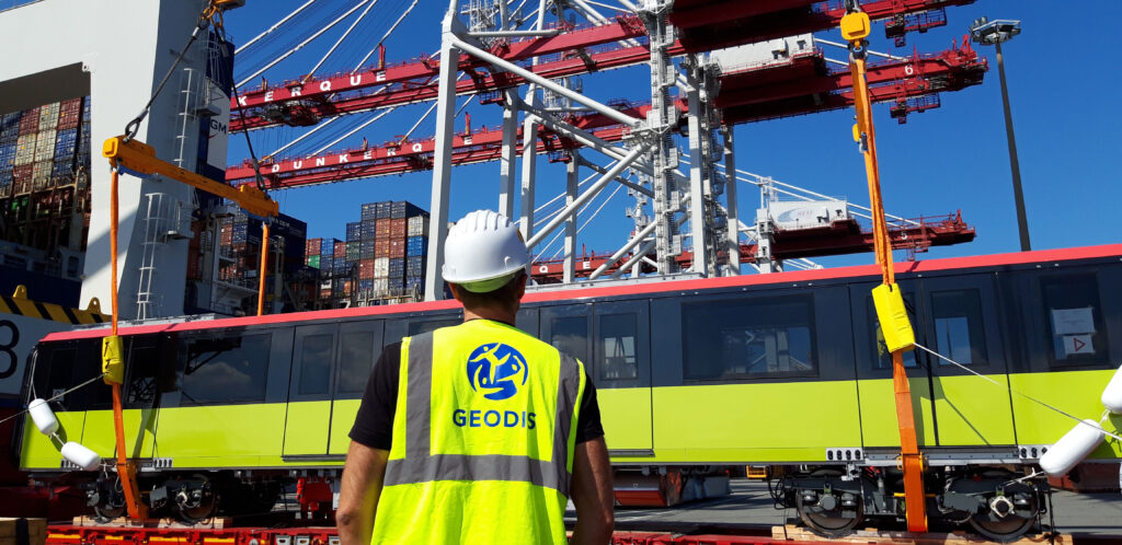 Logistics BusinessTransporting Metro Train Cars