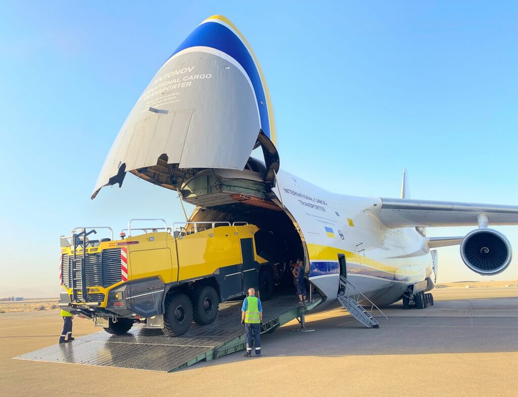 Antonov delivers 3 firetrucks on single aircraft