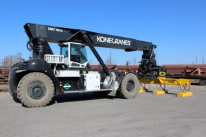 Logistics BusinessGerman steel company adds magnetised reach stacker