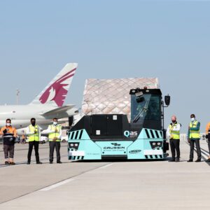 Logistics BusinessQatar Airways Cargo uses zero-emission pallet transporter