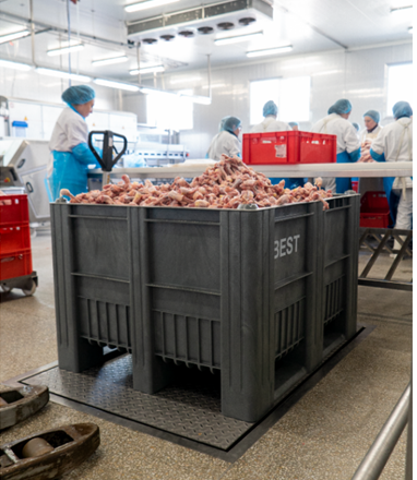 Logistics BusinessCraemer box ideal for meat processing company