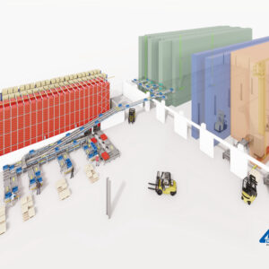 Logistics BusinessAutomatic Small-parts Warehouse with Pallet Channel