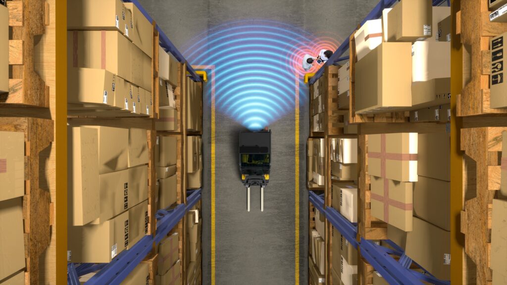 Logistics BusinessPedestrian Awareness Camera added to Forklifts